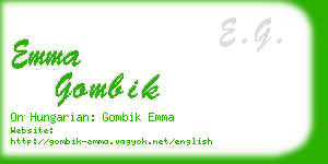 emma gombik business card